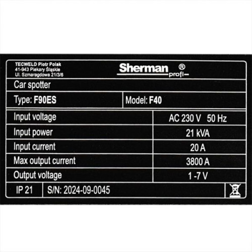 Zgrzewarka Sherman Car Spotter F40 / 230 V - 7812984 - Sherman - 14
