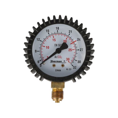 Manometr do reduktora 32 l/m 1/4" RH / Ar/CO2 / Sherman - GNWP32-1/4CO2 - Sherman - 1