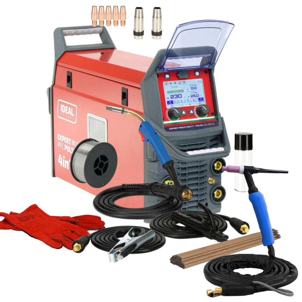 Spawarka Ideal Expert Multi 230 PFC Pulse 4in1 Pro5 - zestaw - EXMULTI230V2-G - Ideal - 6