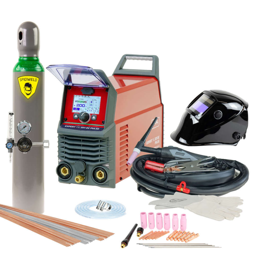 Spawarka Ideal Expert TIG 201 DC Pulse Pro3.5 LCD - zestaw | EXTIG201DC