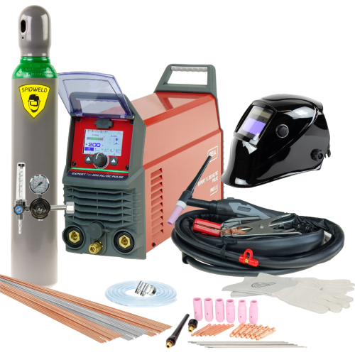 Spawarka Ideal Expert TIG 202 AC/DC Pulse Pro3.5 LCD - zestaw | EXTIG202AC