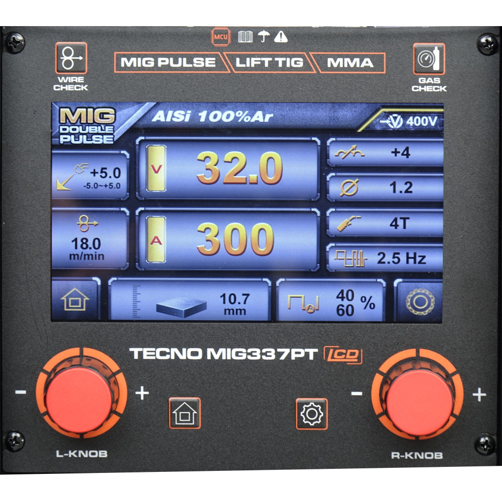 Spawarka Ideal Tecnomig 337 Pulse Synergic LCD + wózek - zestaw | TMIG337PT