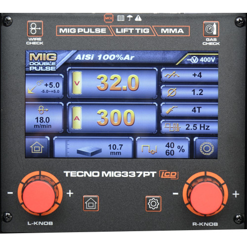 Spawarka Ideal Tecnomig 337 Pulse Synergic LCD + wózek - zestaw | TMIG337PT