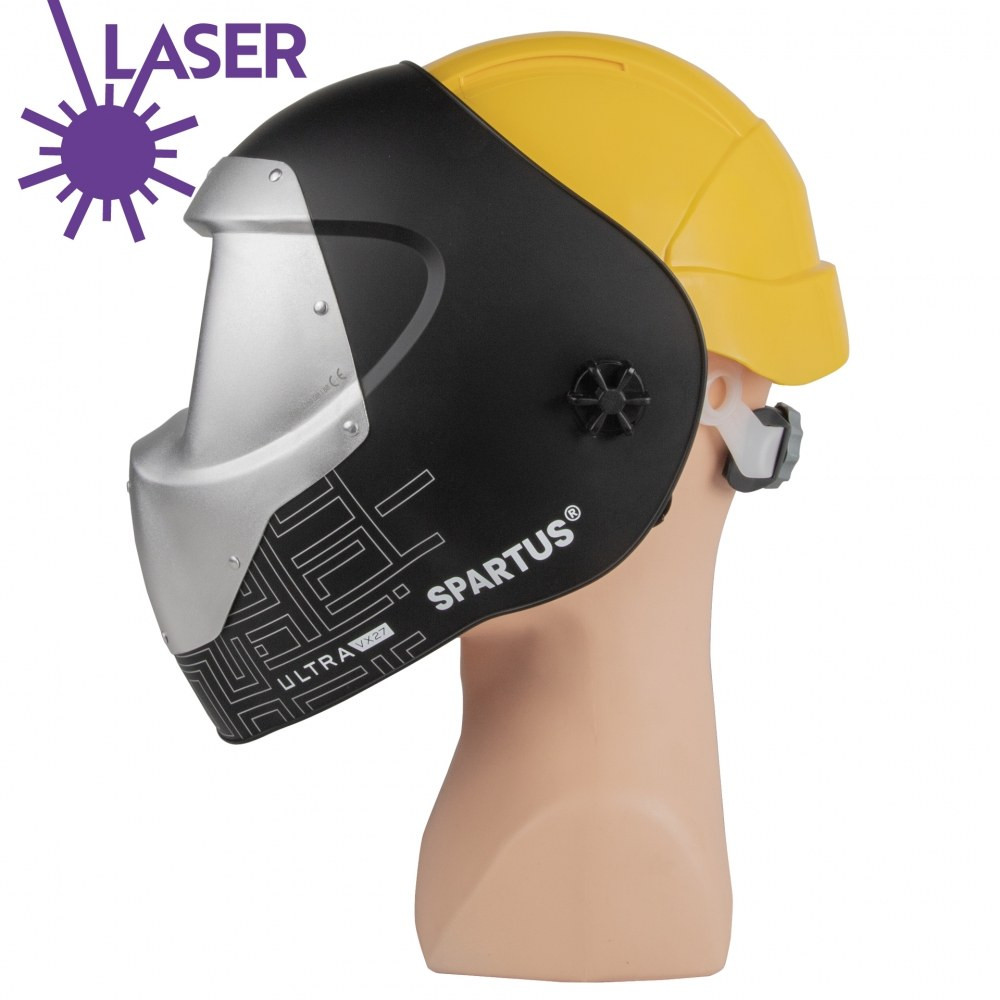 Przyłbica samościemniająca z kaskiem do spawania laserowego Spartus Ultra VX27 | 080-05-VX27K