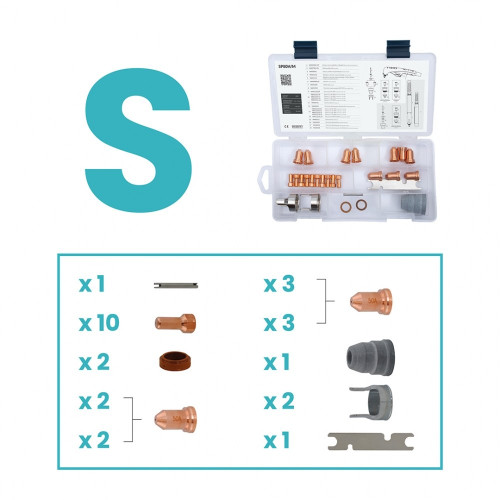 Zestaw części uchwytu plazmowego SP80H SP80M PT-80 / mały / Spartus | SPBOX3-SP80HM