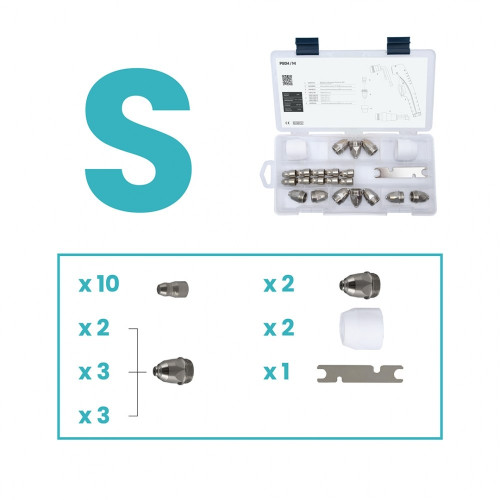 Zestaw części uchwytu plazmowego P80 / mały / Spartus | NWBOX3-P80HM