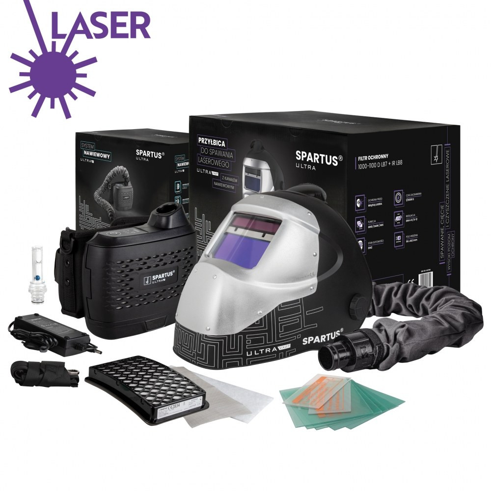 Przyłbica samościemniająca do spawania laserowego Spartus Ultra VX27 z nawiewem | 080-05-VX27N