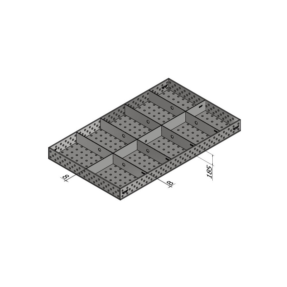 Stół spawalniczy Metalpoint System28 2400x1200x200 mm | S12