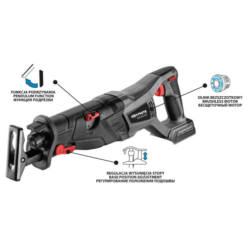 Piła szablasta akumulatorowa bezszczotkowa Energy+ Graphite - 58G096 - Graphite - 3