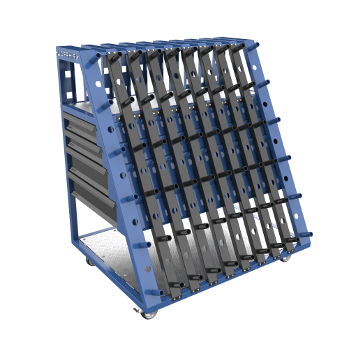 Duży wózek narzędziowy z szufladami do stołów spawalniczych / GPPH - TOOL_TROLLEY_L_WD-G - GPPH - 1