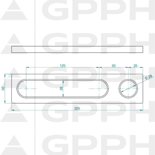 Stoper 225 mm do stołów spawalniczych / GPPH - F_002-G - GPPH - 1 2