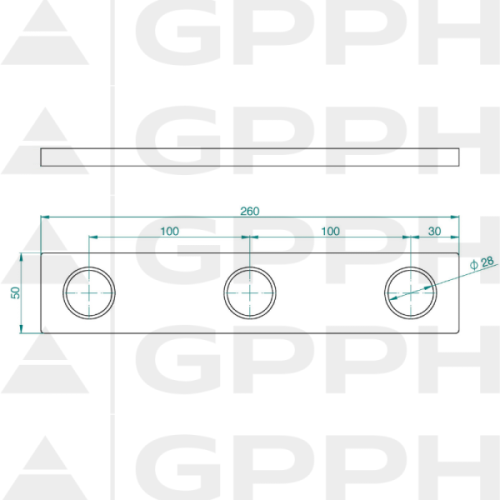 Stoper 260 mm do stołów spawalniczych / GPPH - F_003-G - GPPH - 1 2