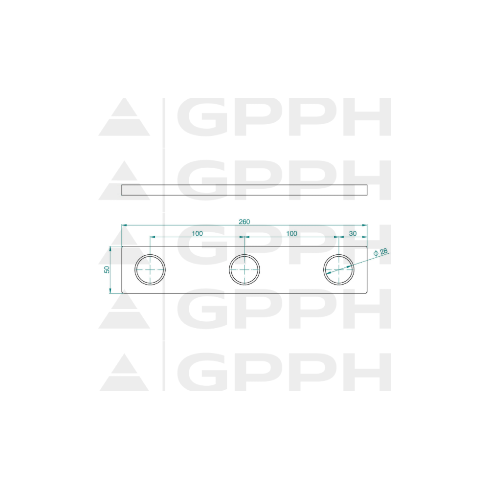 Stoper 260 mm do stołów spawalniczych / GPPH - F_003-G - GPPH - 6