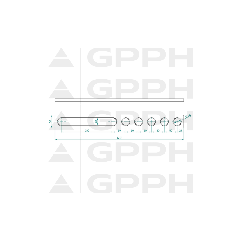 Stoper 500 mm do stołów spawalniczych / GPPH - F_004-G - GPPH - 6