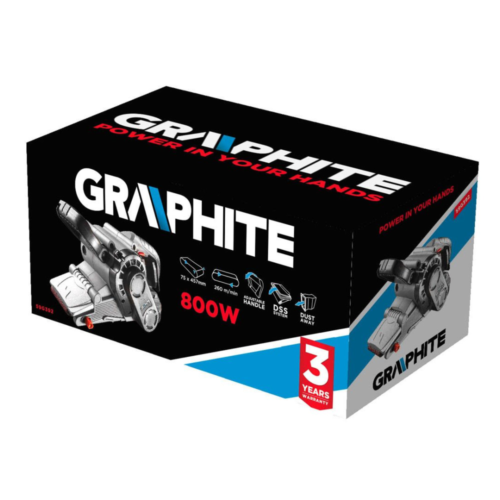 Szlifierka taśmowa 800 W Graphite - 59G392 - Graphite - 3