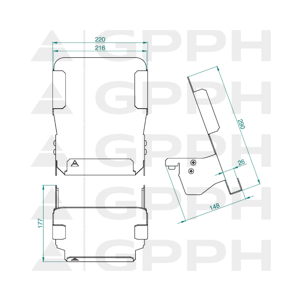 Mobilna półka na dokumentację do stołów spawalniczych / GPPH - SH_009-G - GPPH - 3