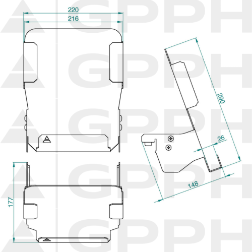 Mobilna półka na dokumentację do stołów spawalniczych / GPPH - SH_009-G - GPPH - 3