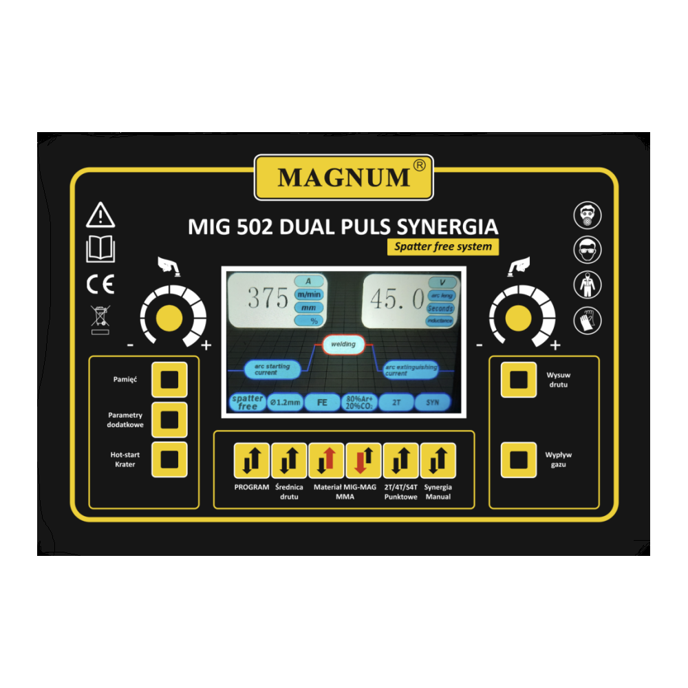 Spawarka Magnum MIG 502 Dual Puls Synergia - zestaw wodny - U MI 502 DP-G - Magnum - 4
