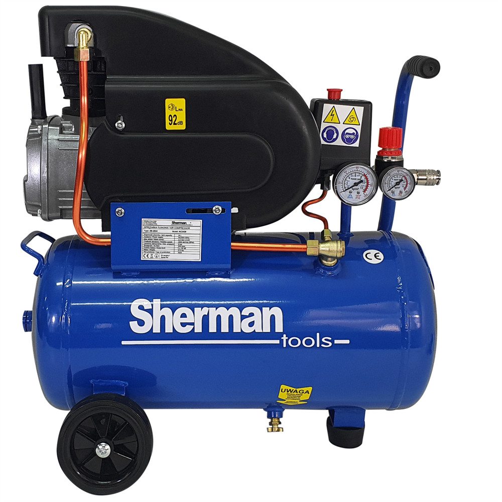 Kompresor tłokowy olejowy Sherman AC2420 / 1,5 kW / 230 V | 7813194