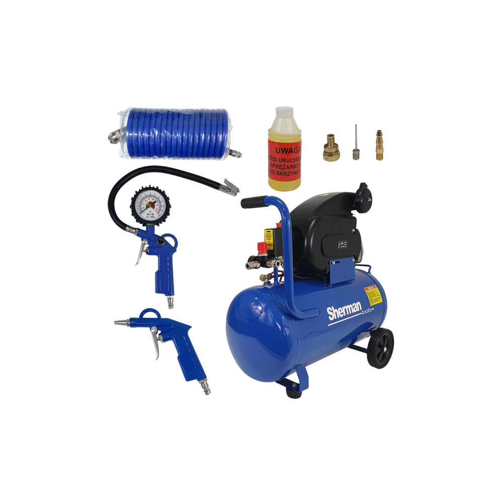 Kompresor tłokowy olejowy Sherman AC5020 / 1,5 kW / 230 V | 7813195