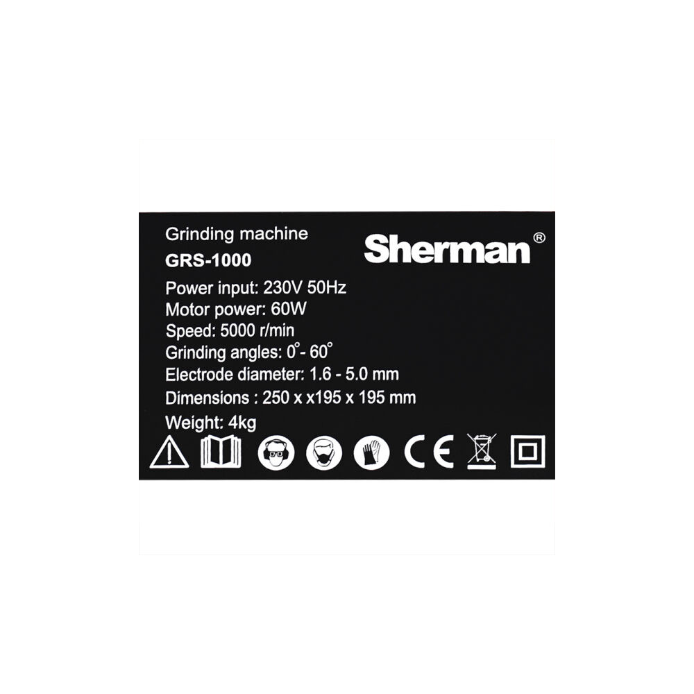 Stacjonarna ostrzałka elektrod wolframowych Sherman GRS-1000 | 7813198
