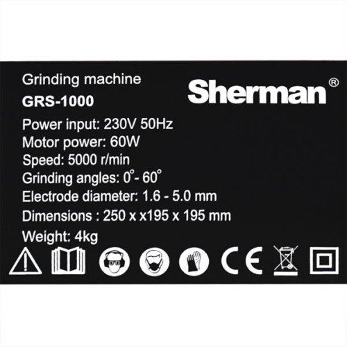 Stacjonarna ostrzałka elektrod wolframowych Sherman GRS-1000 | 7813198