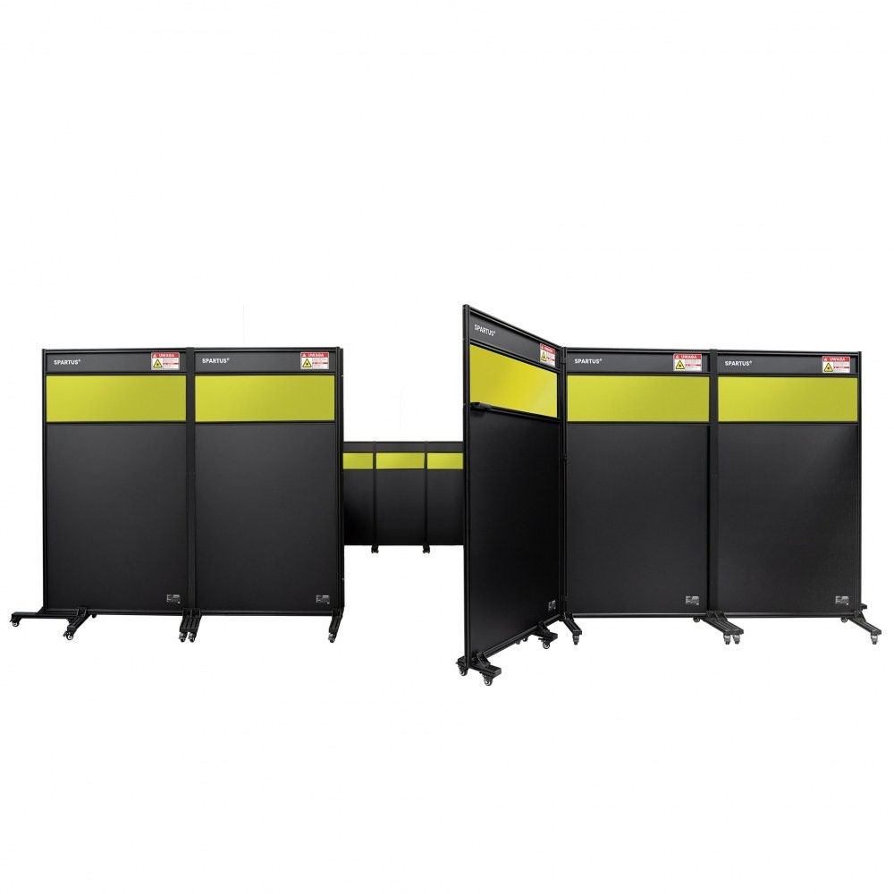 Zabudowa z podglądem stanowiska do spawania laserowego Spartus Protect | SP050-50-55KV