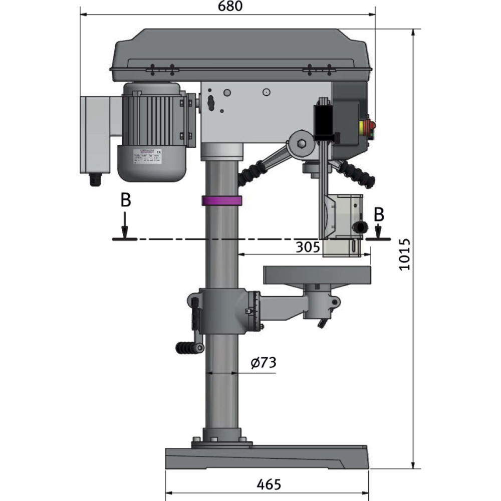 Wiertarka stołowa Optimum OPTIdrill D 23Pro 400 V - 3003020 - Optimum - 7
