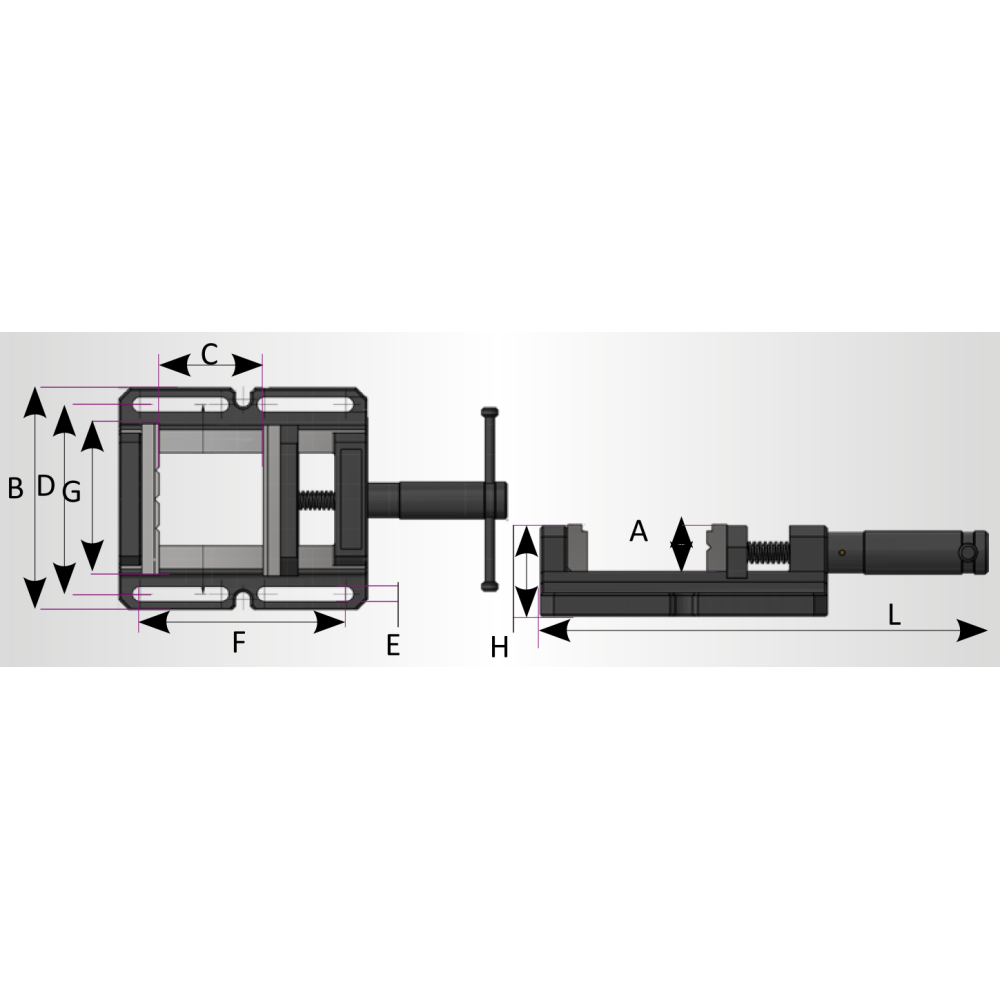 Imadło maszynowe Optimum BMP 160 | 3052616