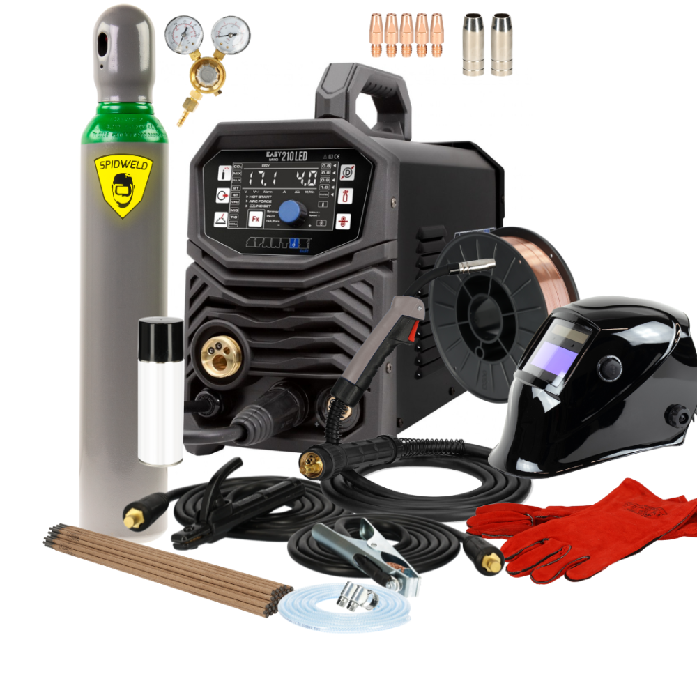 Spawarka Spartus EasyMIG 210 LED - zestaw | EASYMIG210LED-PAK-15-3-G