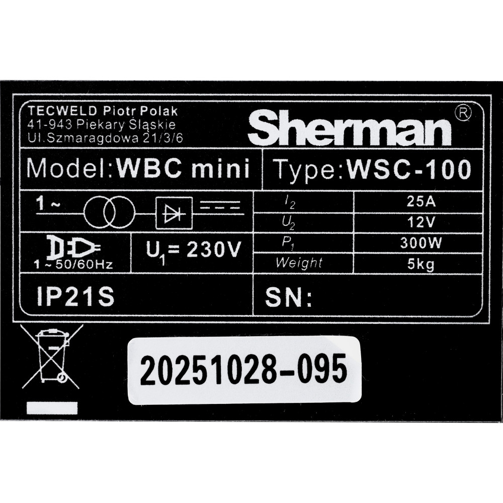 Urządzenie do czyszczenia spoin Sherman WBC mini | 7813287