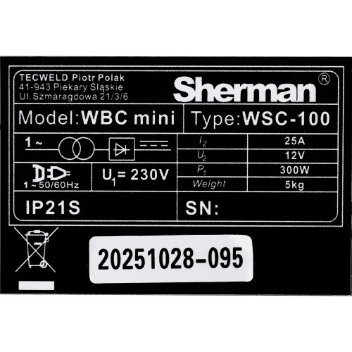 Urządzenie do czyszczenia spoin Sherman WBC mini | 7813287