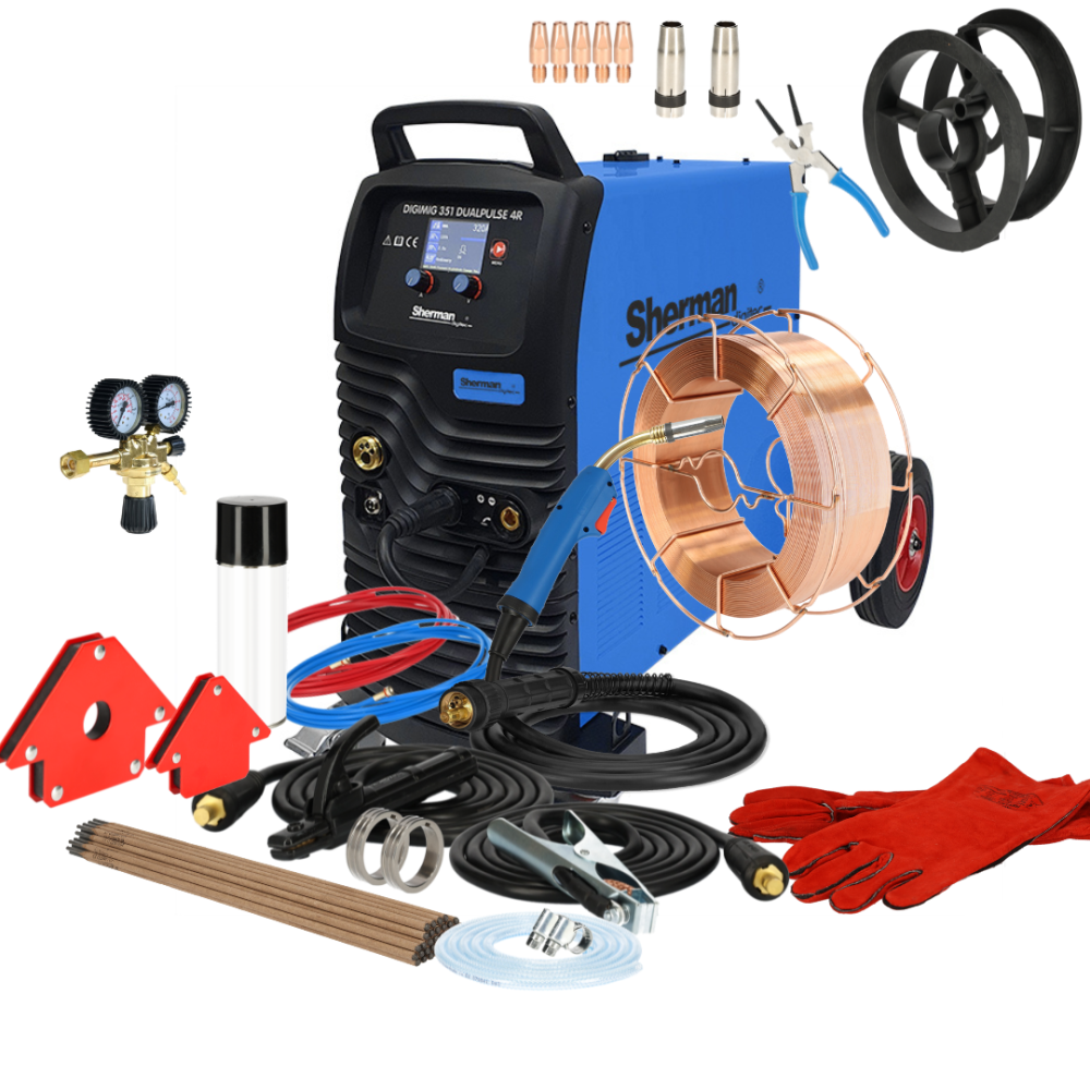 Spawarka inwertorowa Sherman DIGIMIG 351 DualPulse 4R - zestaw | 7813047
