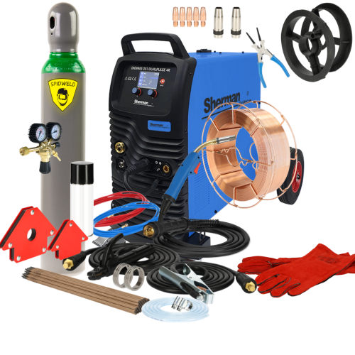 Spawarka inwertorowa Sherman DIGIMIG 351 DualPulse 4R - zestaw | 7813047