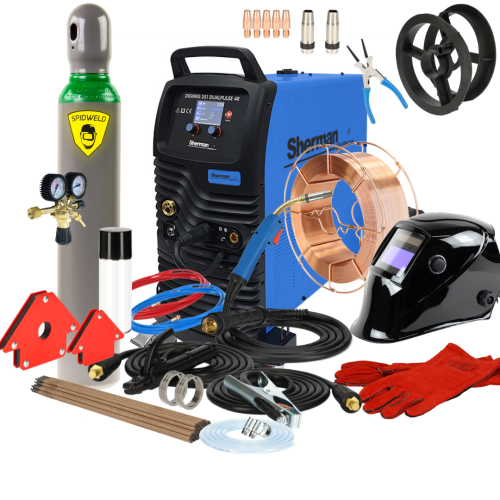 Spawarka inwertorowa Sherman DIGIMIG 351 DualPulse 4R - zestaw | 7813047