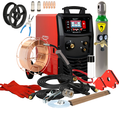 Spawarka Weldman Mega MIG 315 LCD Synergia Dual Puls - zestaw | 103 119