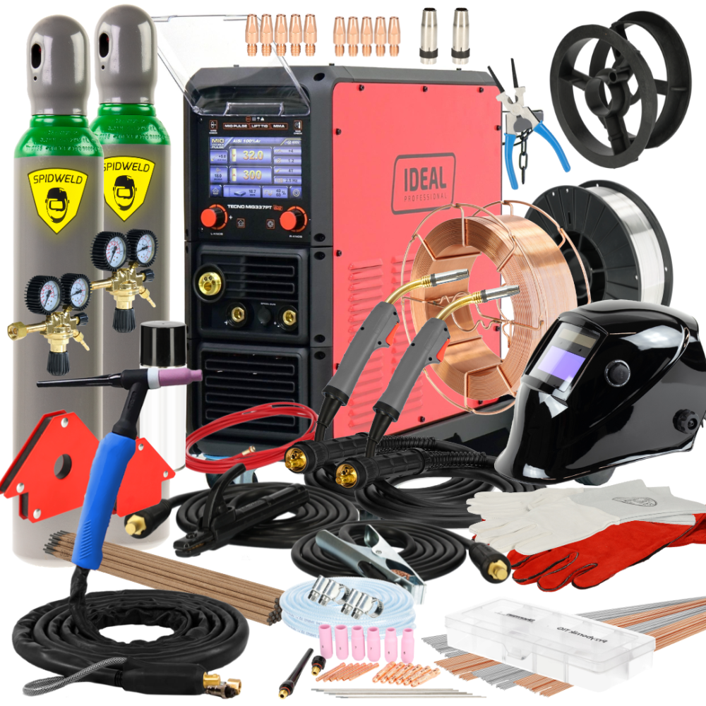 Spawarka Ideal Tecnomig 337 Pulse Synergic LCD + wózek - zestaw | TMIG337PT