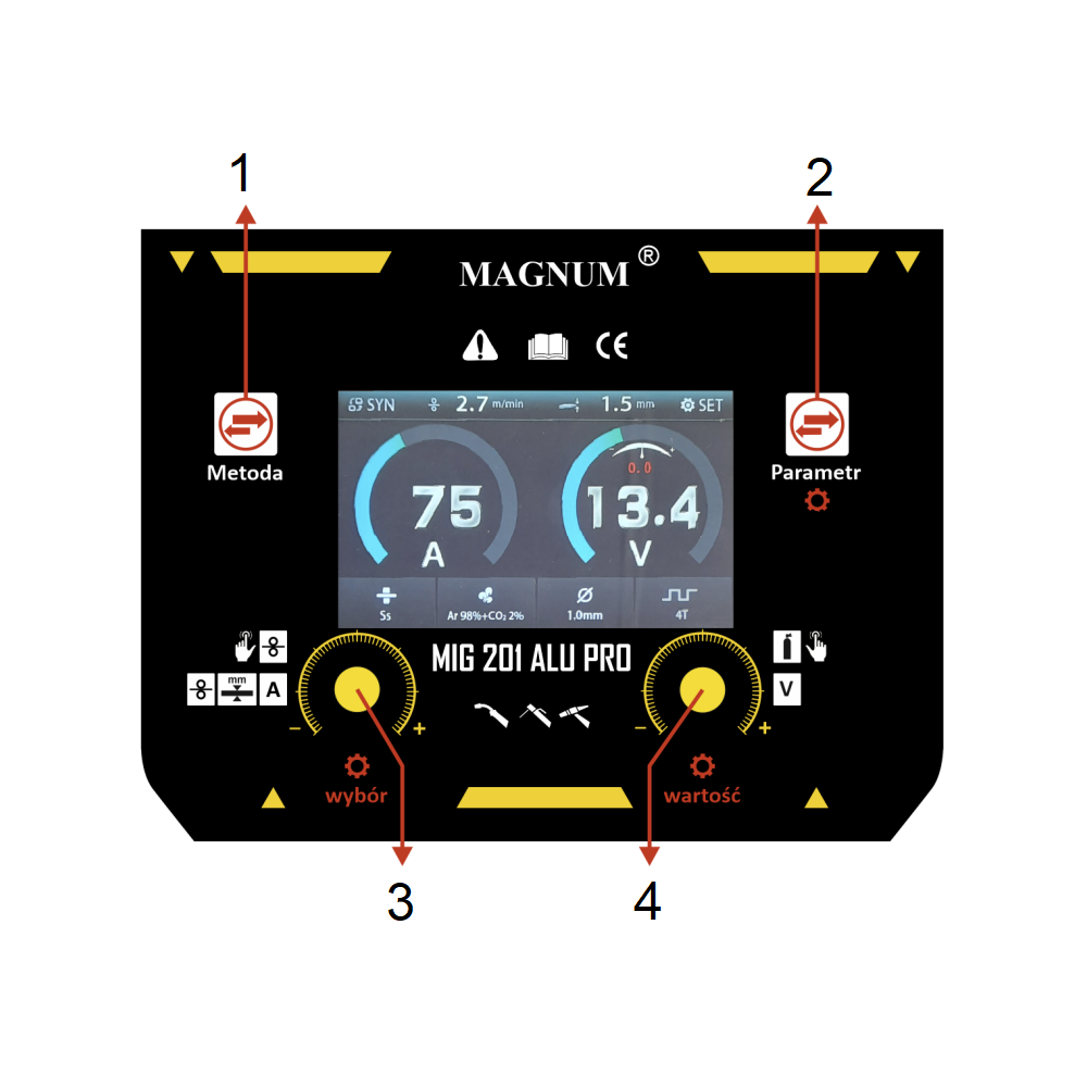 Spawarka Magnum MIG 201 Alu Pro - zestaw | U MI 201ALU PRO