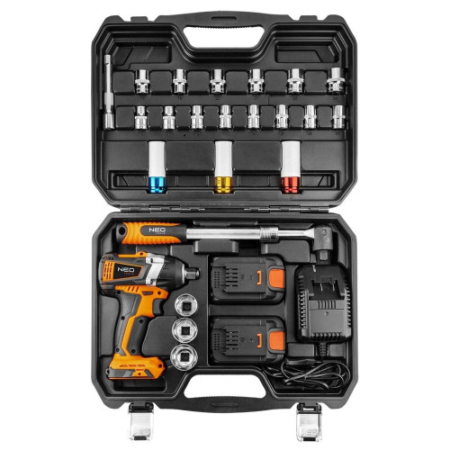 Klucz udarowy akumulatorowy 2x18V  Neo Tools z zestawem nasadek 1/2" - 08-600 - NEO Tools - 1