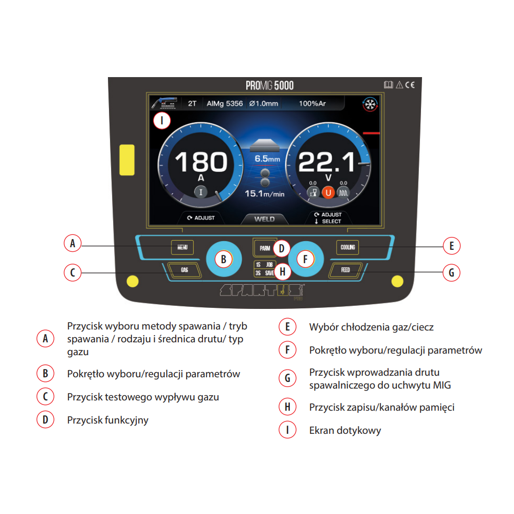 Spawarka Spartus EasyMIG 500 Dual Pulse - zestaw | EASYMIG500DP-PAK-51-3