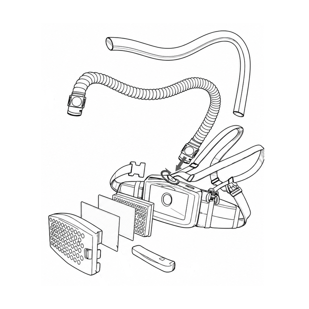 Przyłbica samościemniająca FIXWELD WorkMate 300 Air True Color z nawiewem PAPR | FIX-WM-300TC-AIR