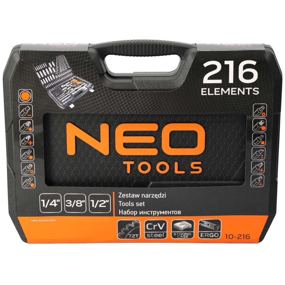 Zestaw narzędzi 216 el. Neo Tools - 10-216 - NEO Tools - 5