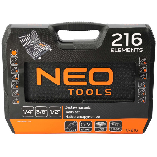 Zestaw narzędzi 216 el. Neo Tools - 10-216 - NEO Tools - 5