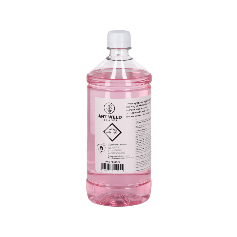 Płyn do czyszczenia stali nierdzewnej AWC / 1 litr | AWC-FLUID-1L