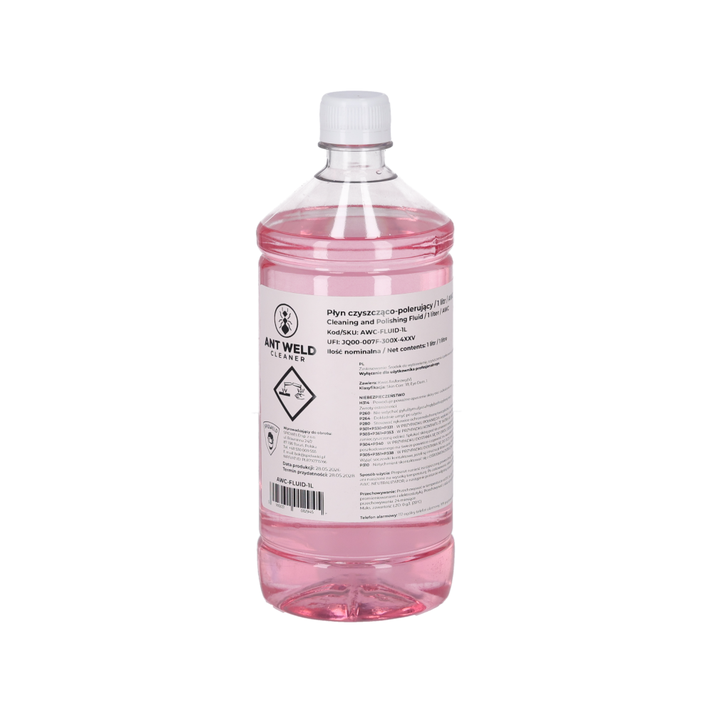 Płyn do czyszczenia stali nierdzewnej AWC / 1 litr | AWC-FLUID-1L