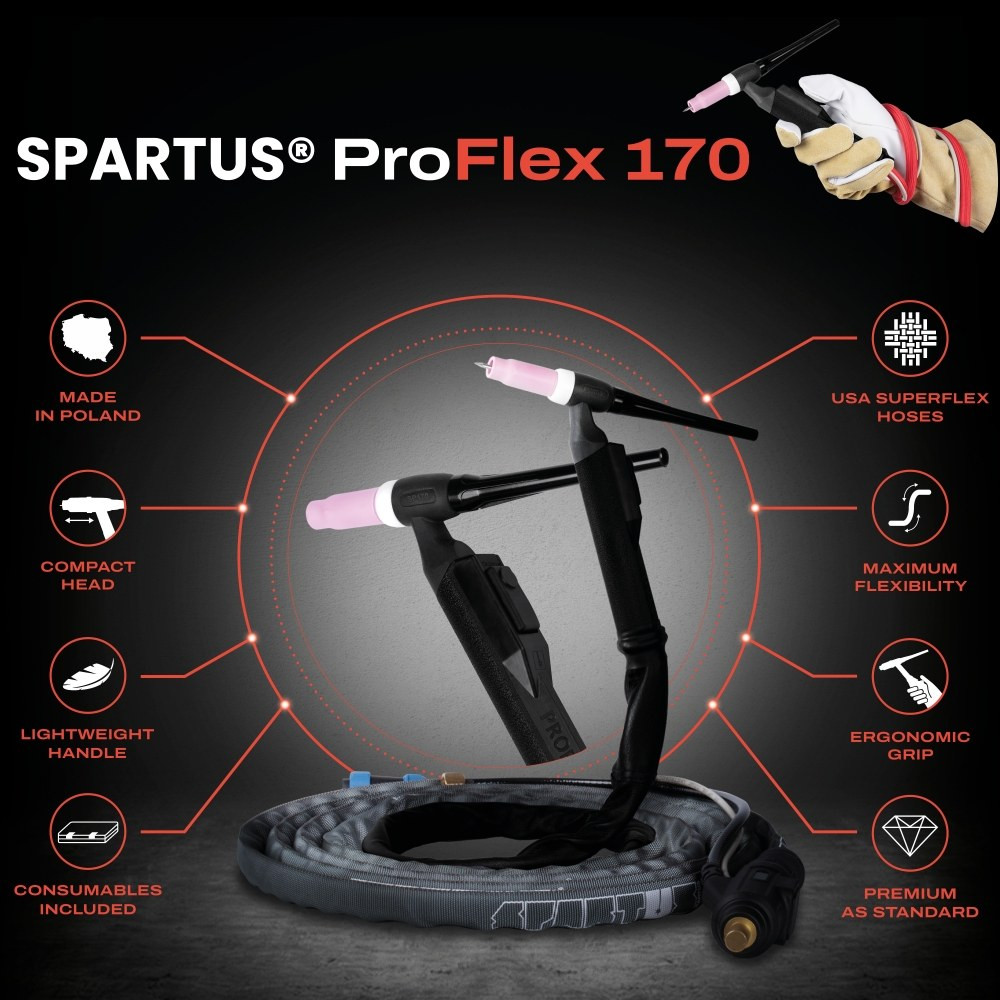 Spawarka Spartus XPro TIG 200P DC - zestaw | XPROTIG200PDC-PAK-170-4