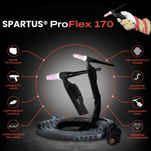 Spawarka Spartus XPro TIG 200P DC - zestaw | XPROTIG200PDC-PAK-170-4