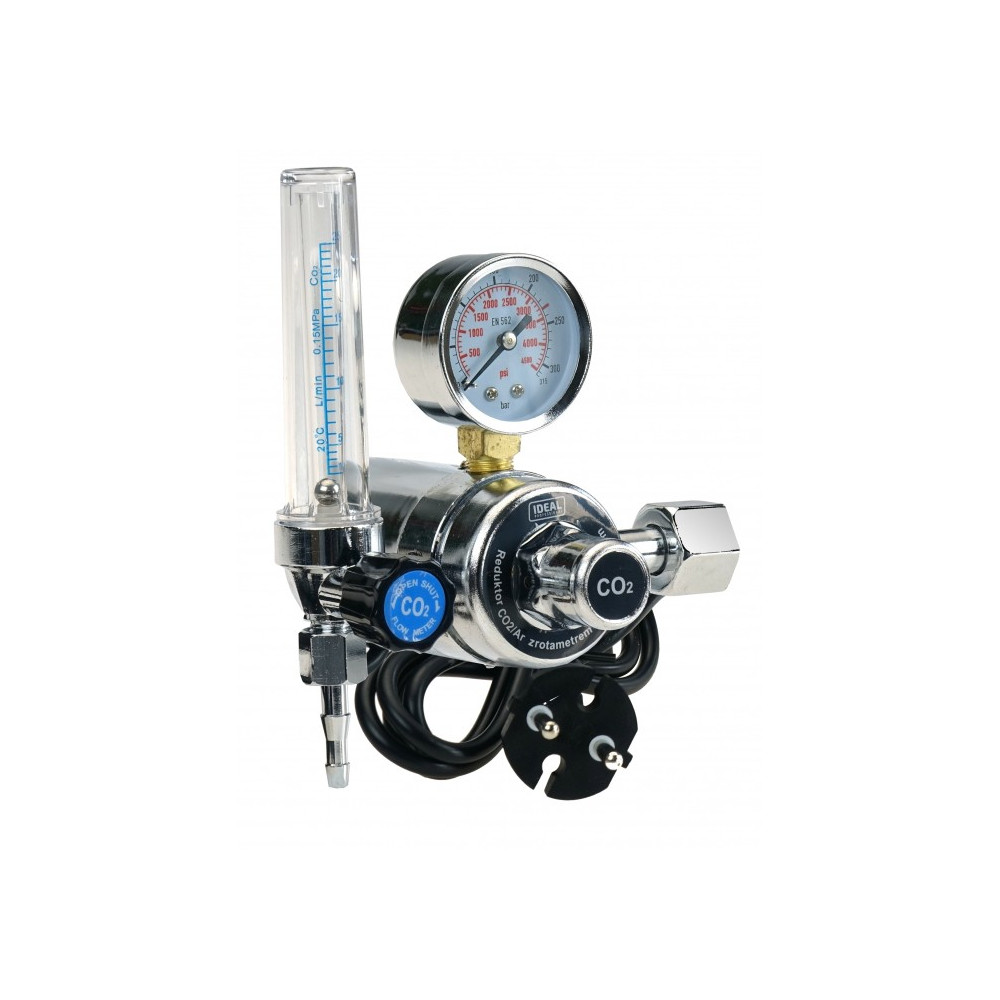 Reduktor Ar/CO2 z rotametrem i podgrzewaczem 230 V / Ideal | 265523