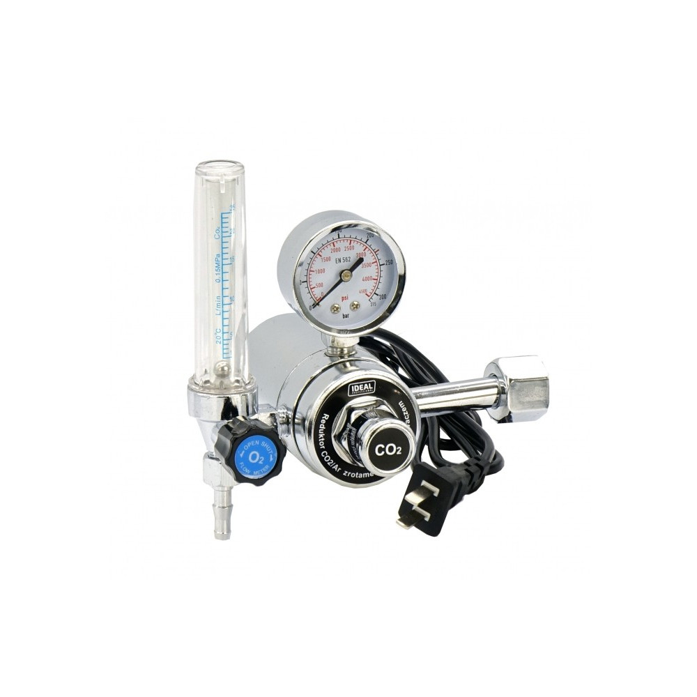 Reduktor Ar/CO2 z rotametrem i podgrzewaczem 36 V / Ideal | 265500