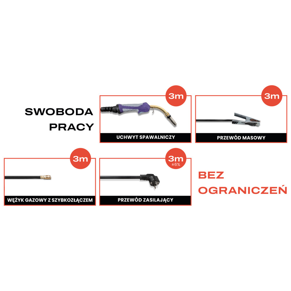 Spawarka Spartus XPro MIG 260 Dual Pulse - zestaw | XPROMIG260DP-PAK-24-3